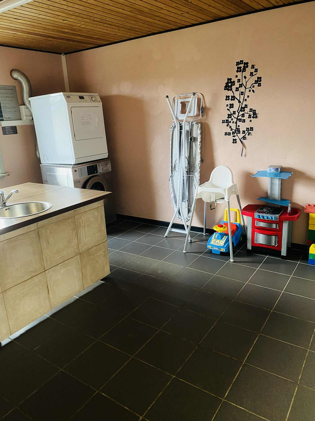 Outdoor sink and fish cleaning area